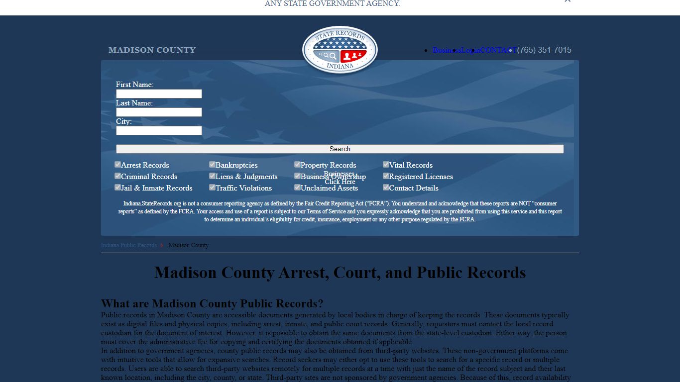 Madison County Arrest, Court, and Public Records